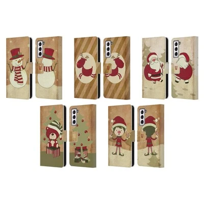 HEAD CASE DESIGNS CHRISTMAS CLASSICS LEATHER BOOK CASE FOR SAMSUNG PHONES 4 - Image 1 of 4