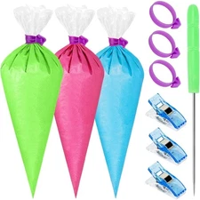 Disposable Piping Bags Set 107 Pcs, 100 Pastry Bags 12 Inch, Cake Decorating