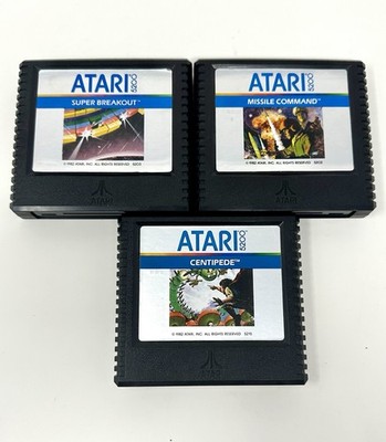 Lot of 3 Atari 5200 Games Super Breakout Centipede Missile Command Vintage Games