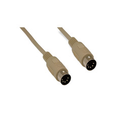 10ft Keyboard Cable DIN 5 Male to Male - Beige