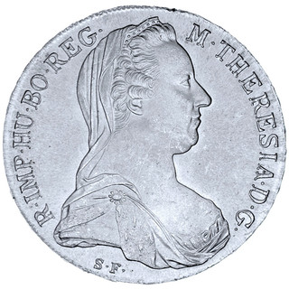 Maria Theresia 1 Konventionstaler 1780 SF Silber .8333