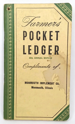 #ad Vintage John Deer 1954 1955 Farmer#x27;s Pocket Ledger Implement Monmouth Illinois $41.99