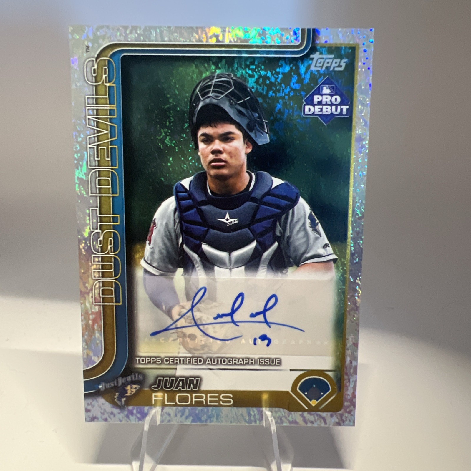 2025 Topps Pro Debut - Juan Flores #PD-58 Sparkle Foil Autographs /175 (AU, RC)