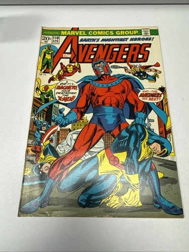 The Avengers #110 (Marvel Comics April 1973) Vintage Magneto Xmen Thor Iron Man