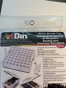ArtBin Marker Storage Tray 6939AB Organizer Bin Holds 64 Markers/Pens, White