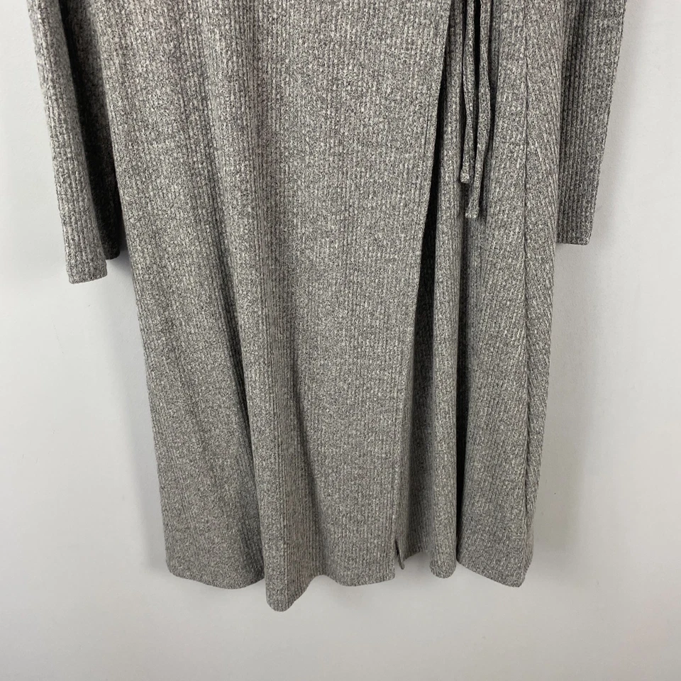 Vestido Old Azul Marino Calce y Acampanado Envolvente Delantero Punto Acanalado Talla XL Manga Larga Gris Foto 3 de 4