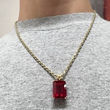 10k Yellow Gold Ruby Pendant 