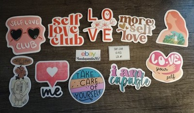 Self Love - Love Yourself - Stickers Lot #1 - 10 pcs. *Sticker sizes are mixed*