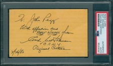 NAT HOLMAN Index Card Signed Autographed PSA/DNA Slabbed TOUGH