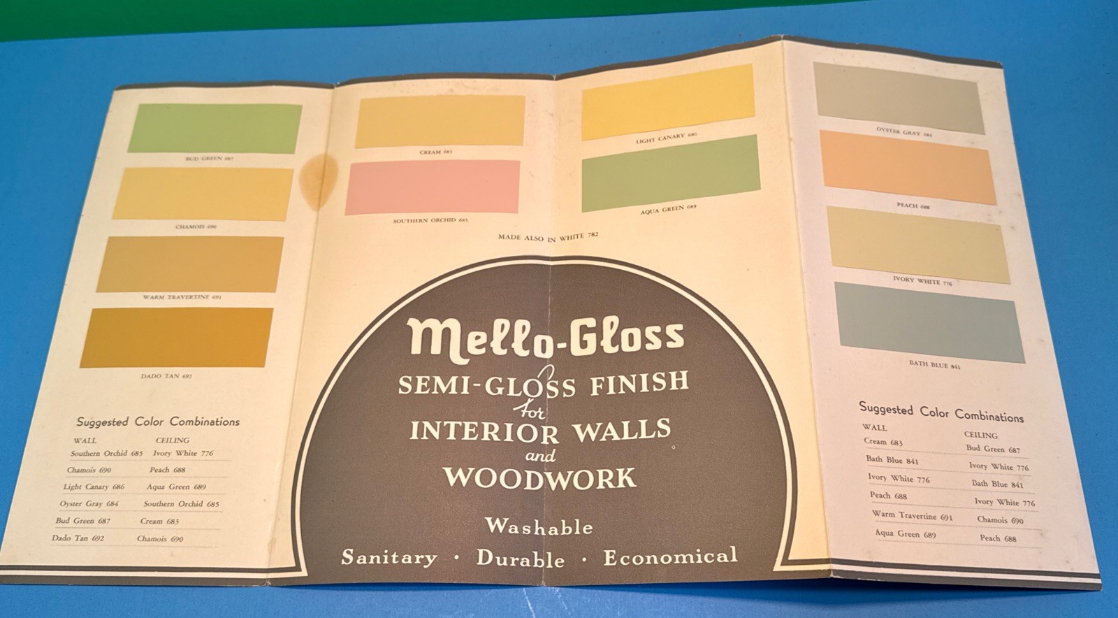 1938 Lowe Brothers Metal Bridge, Smokestack shutters Paint Sample chip brochures