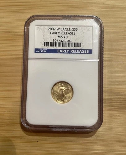 2007 1/10 Oz. G$5 Gold American Eagle Graded by NGC as MS70 Early Releases