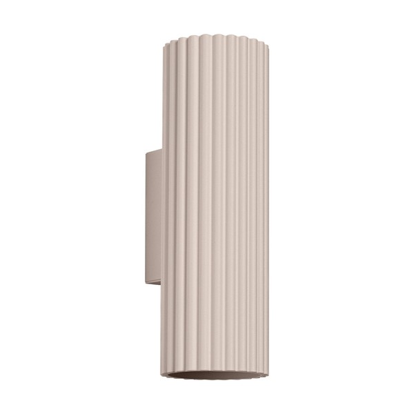 Minimalistisch Wandleuchte Karbon 20 2-Flammig Aluminium Taupe GU10 LED-image