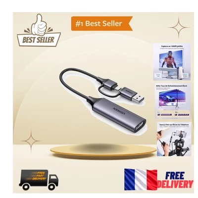 Capture Vidéo UGREEN HDMI 4K 30Hz avec USB C et USB A - Streaming Époustouflant - Photo 1/4