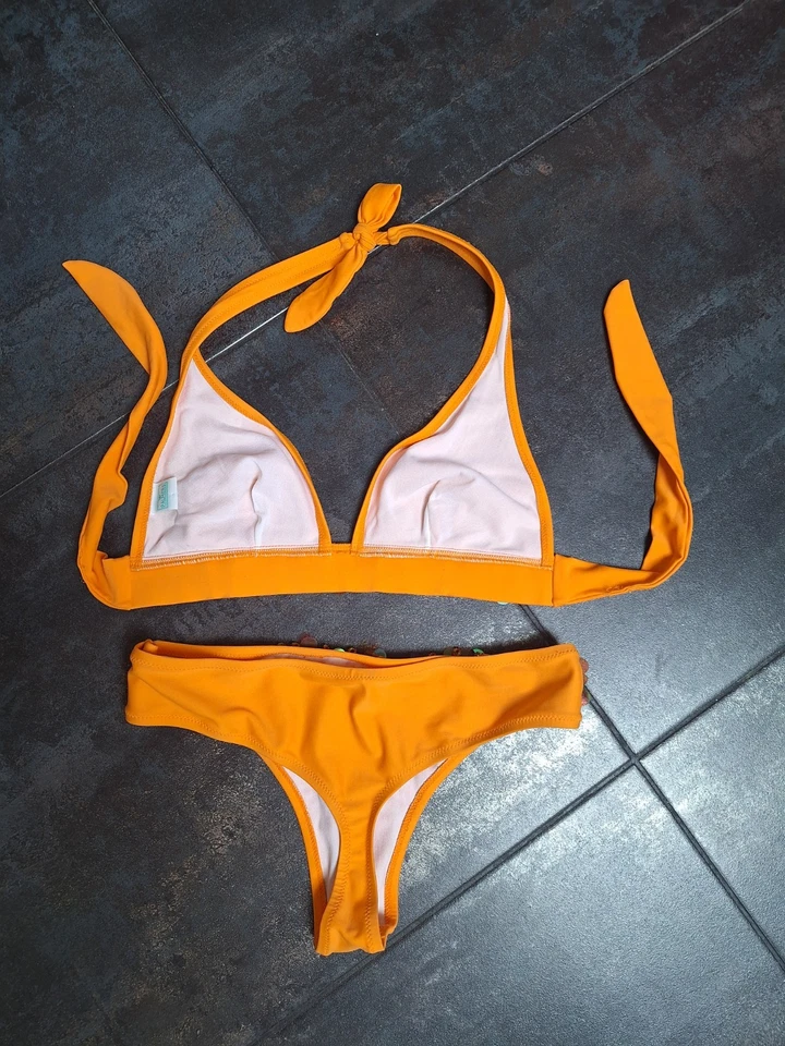 Süßer String Pailletten Triangel Bikini, orange, Gr. S/M von Palmers - Bild 2 von 3