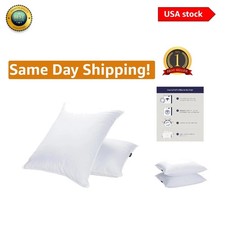 Breathable Goose Feather Down Pillows for Perfect Sleep - 600 Thread Count