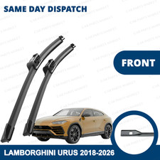 Front Windscreen 26" 20" Flat Aero Wiper Blades Pair for Lamborghini Urus 18-26