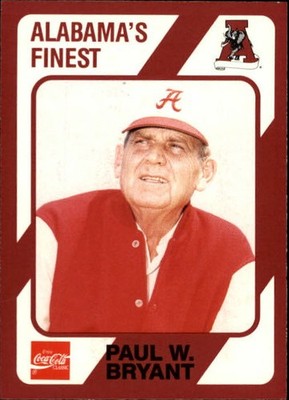 1989 Alabama Coke 580 Collegiate Collection Football ''Main Set'' Cards #200-#399