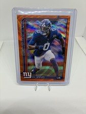 2025 Topps Chrome Football Brian Burns Orange wave Refractor /25 New York Giants