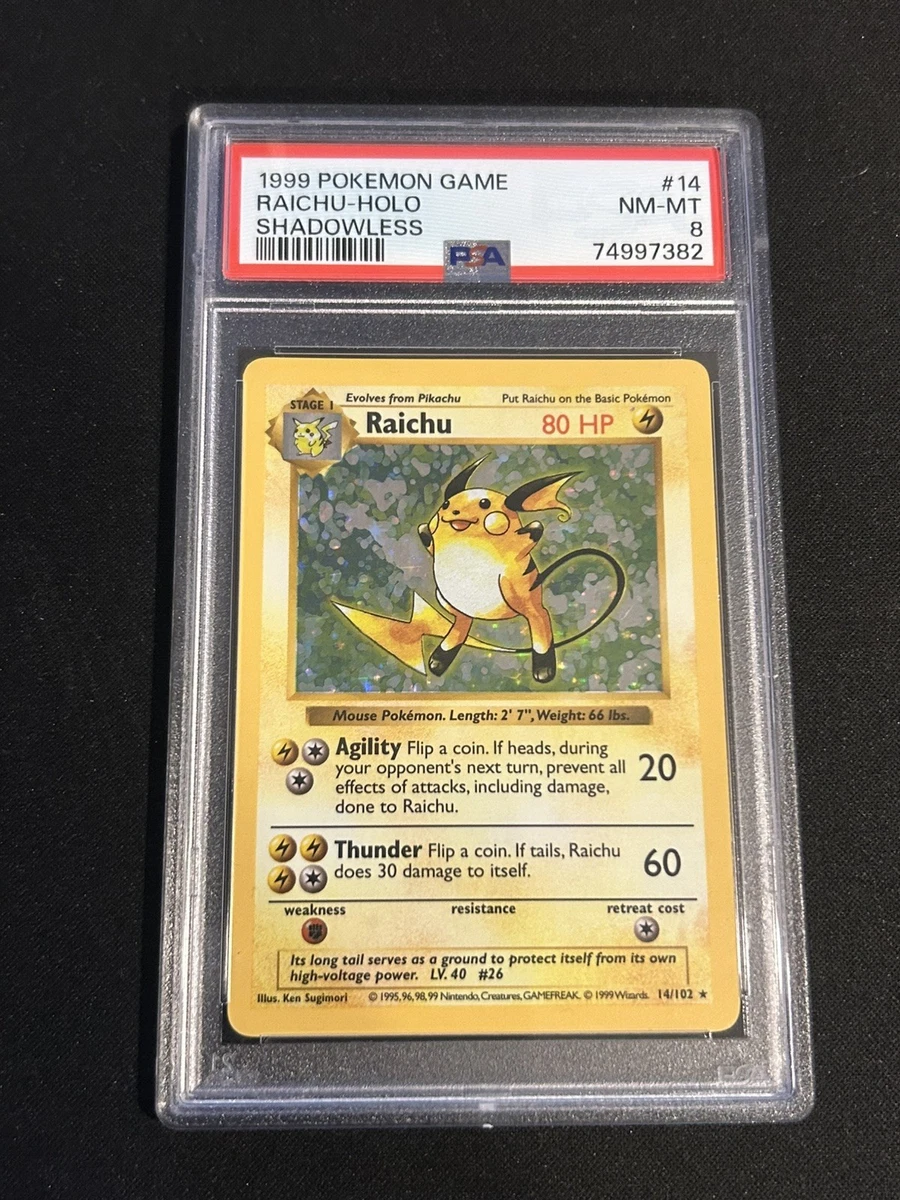 Raichu Pokémon TCG Shadowless Individual Collectible Card Game