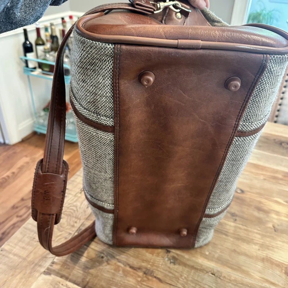 De Colección Sears 9069 Tweed Bolso de Mano-Bolso de Lona 18"L-14"H-11"W Correa para el Hombro Foto 4 de 4