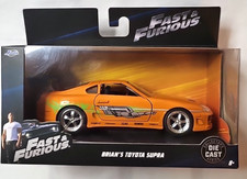 Brian's Toyota Supra Orange Fast and Furious Movie 1/32 by Jada Toys Diecast Car