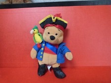 Walt Disney Winnie the Pooh Pirate captain parrot bean bag plush hat jacket 8"