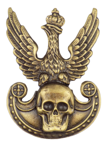 284 WW2 POLISH ARMY CAP BADGE EAGLE WITH SKULL POLAND - Picture 1 of 4