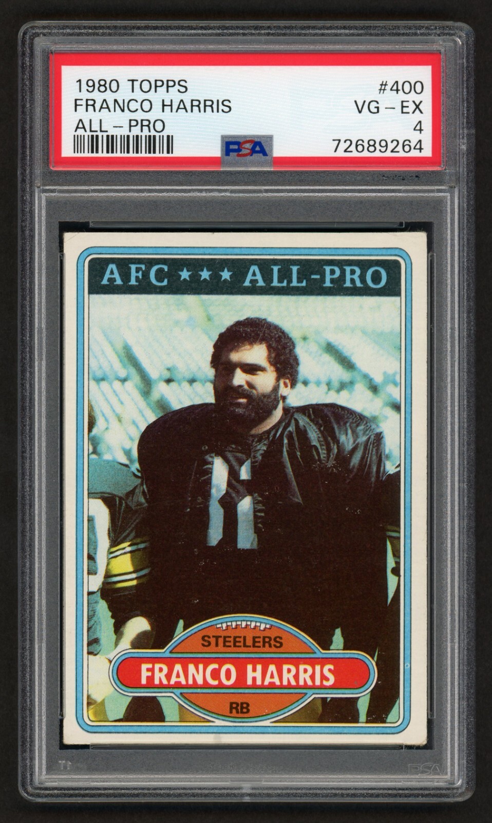 1980 TOPPS FRANCO HARRIS #400 PITTSBURGH STEELERS HOF VINTAGE PSA 4 VG-EXCELLENT