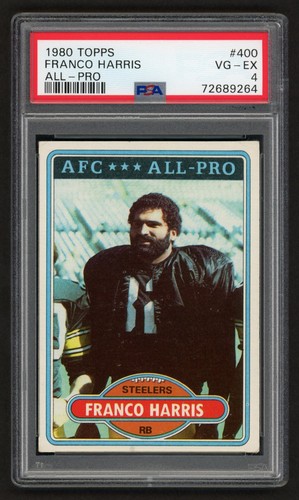 1980 TOPPS FRANCO HARRIS #400 PITTSBURGH STEELERS HOF VINTAGE PSA 4 VG-EXCELLENT