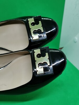 トリーバーチ TORY BURCH GIGI PUMP-SOFT LEATHER Tory Burch GIGI Pump Soft Patent Black Leather 1 inches Heel