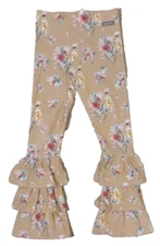 Matilda Jane Tan Floral Benny Pants Size 10