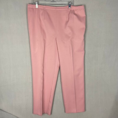 Drapers And Damons Petites Women's Pink Pleated Pants Size 14P Stretchable Waist