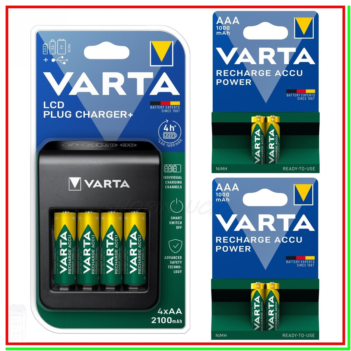 Varta Caricabatterie LCD Smart Charger+ Incl. 4x AA 2100mAh - 2