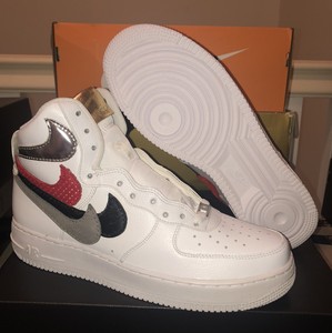 Air Force 1 High White Misplaced Checks John Geiger Size 10 Brand New | eBay
