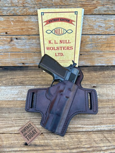 Ken Null Fitted Scabbard Horsehide Leather OWB Holster For Browning Hi Power Cdv
