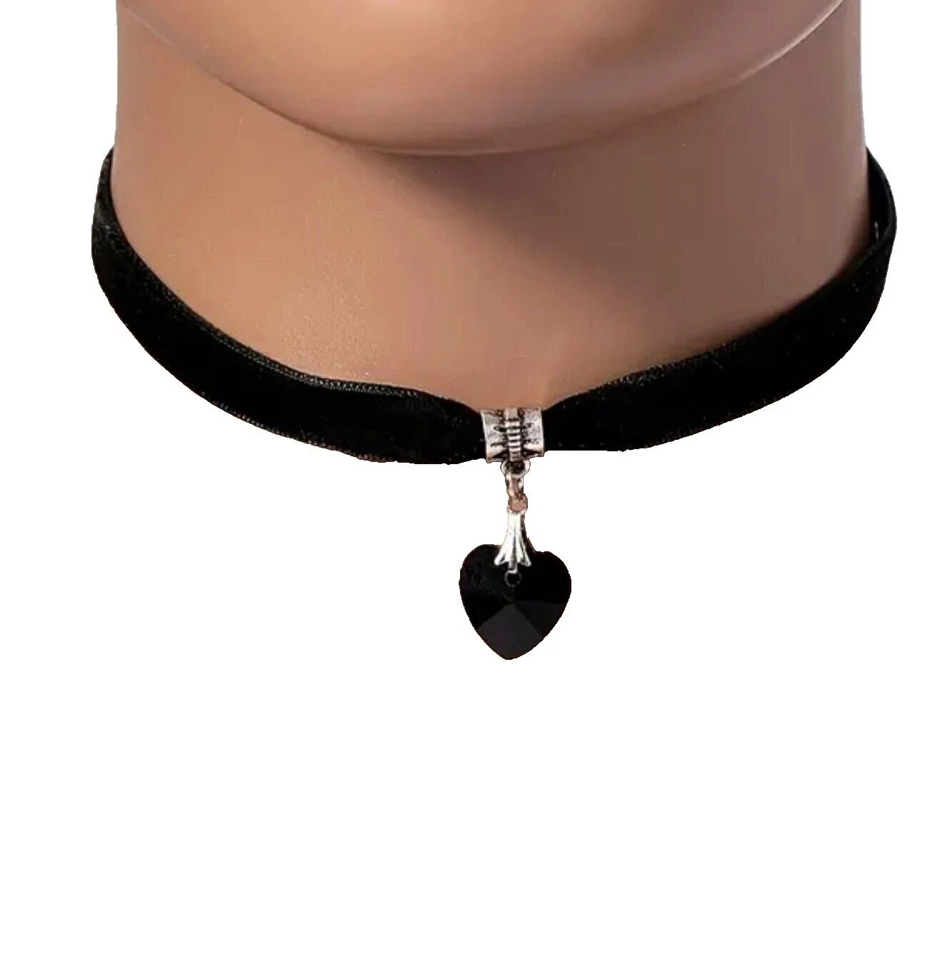 亚克力镀银黑色时尚项链和吊坠