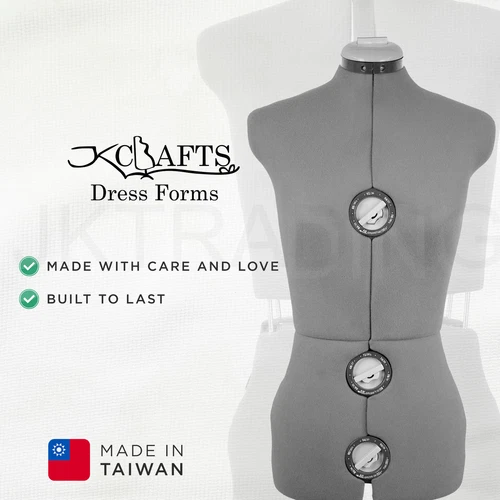 JKCrafts 8Parts SZ8-14 Adjustable Dressmakers Dummy Model Mannequin Sewing GREY - Picture 2 of 9