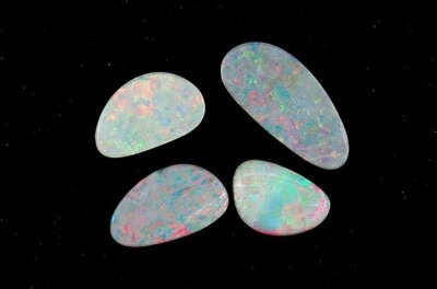 5.48 CARAT FOUR AUSTRALIAN OPAL DOUBLET CAB CABOCHON OVAL GEM GEMSTONE EBS3496