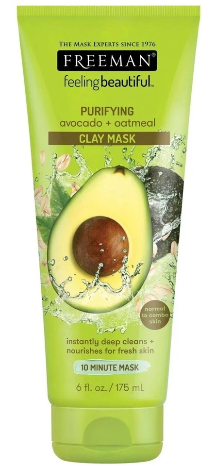 Freeman Face Mask Purifying Avocado & Oatmeal Clay Mask Deep Clean 175ml - Image 2 of 4