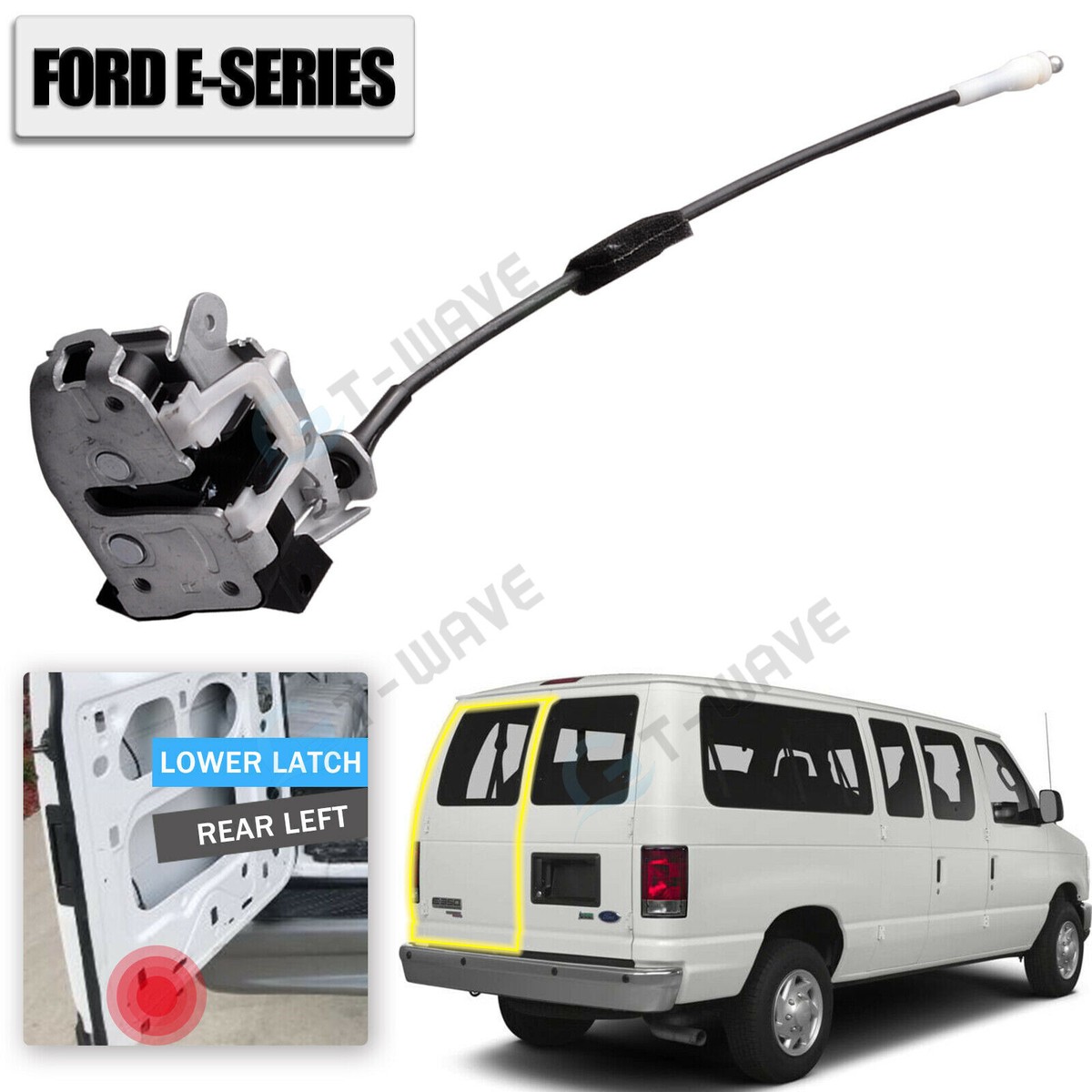 Muslimah 77534 porta di carico posteriore per auto maniglia esterna per porta esterna per Ford E250 E350 E450 Econoline dal 1992 al 2007  34