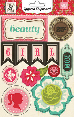 ECHO PARK ''THIS & THAT GRACEFUL'' LAYERED CHIPBOARD GIRL TEEN SCRAPJACK'S PLACE