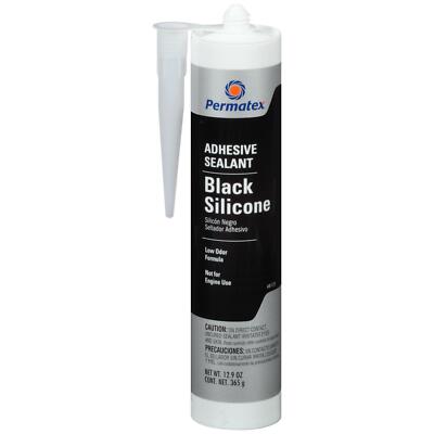 Permatex Black Silicone Adhesive Sealant Black RTV Indoor Outdoor -75F to 450F