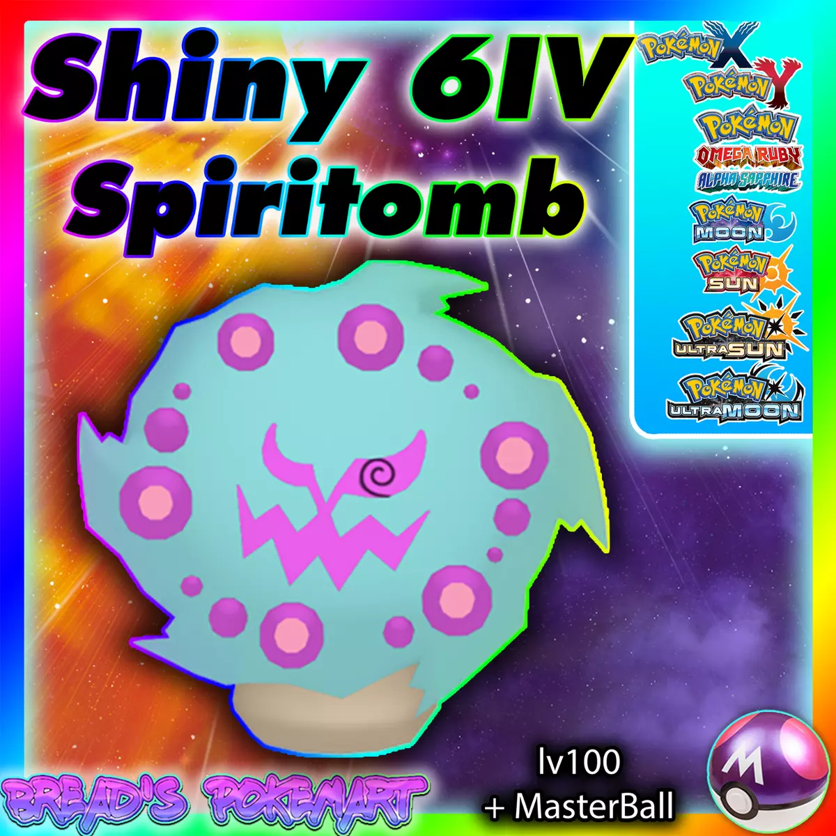 Ultra Shiny 6IV SPIRITOMB // Pokemon Sword and Shield // Lv100 