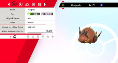Pokemon Schwert & Schild Shiny Venipede 6IV Max EVs