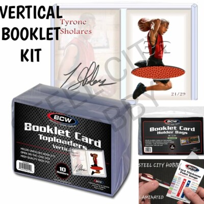 #ad #ad ⭐ BCW ⭐ VERTICAL BOOKLET CARD HOLDER 4PC Kit TOPLOAD BAG GAUGE SLEEVE $2.99