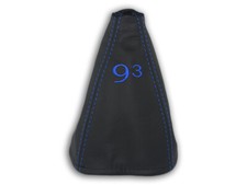 FÜR SAAB 9-3 YS3D 98-02 SCHALTMANSCHETTE SCHALTSACK STICKEREI 93 n.DUNKELBLAU