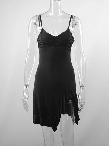 Damen Sommer Ärmellos Minikleid Slim Fit Party Club Bodycon Kleider - Bild 5 von 9