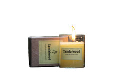Sandalwood Scented Candle Long-Lasting woody Fragrance Beautiful Sandal Aroma