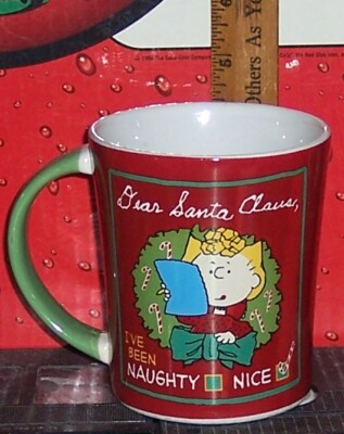 PEANUTS  SNOOPY & LUCY I'VE BEEN NAUGHTY / NICE COFFEE MUG