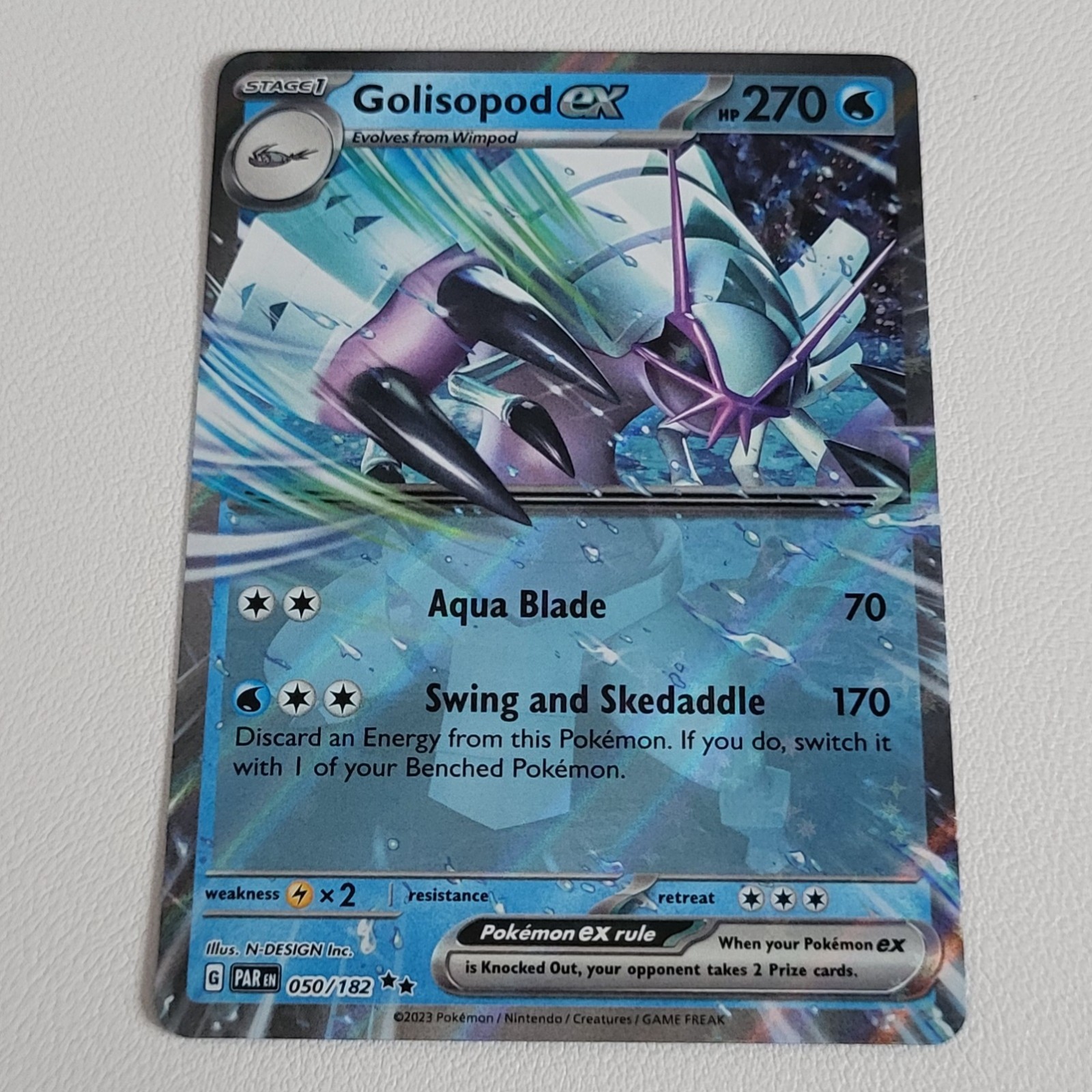 Golisopod ex 50/182 Pokemon TCG Paradox Rift NM
